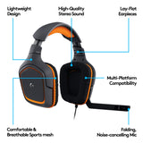 Logitech G231 Prodigy Stereo Gaming Headset with Microphone for Game Consoles, PCs, Tablets, Smartphones (981-000625)