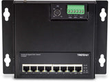 TRENDnet 8-Port Industrial Gigabit Poe+ Wall-Mounted Front Access Switch, 8X Gigabit Poe+ Ports, DIN-Rail Mount, 48 -57V DC Power Input, IP30, 200W Poe Budget,Lifetime Protection, TI-PG80F