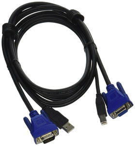 C2G 14175 USB 2.0 + SXGA KVM Cable, Black (6 Feet, 1.82 Meters)