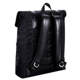 McKlein, N Series, Element, Nano Tech-Light Nylon with Leather Trim, 15" Nylon Flap Over Laptop Backpack, Black (18475)