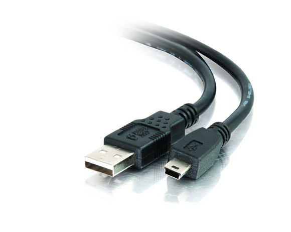 C2G/Cables to Go 27005 USB 2.0 A to Mini-B Cable, Black (2 Meter/6.56-Feet)