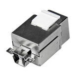 StarTech.com Shielded Cat 6a Keystone Jack - RJ45 Ethernet Cat6a Wall Jack White - 110 Type - RJ45 (F) to 110 Punch Down Shielded (C6AKEY110WH)