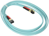 Qs 3m Fiber Lc/Lc 50/125 Duplex Multimode Aqua 10gb PVC Patch Cable