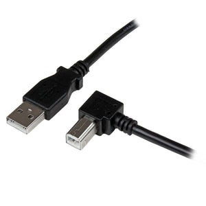 StarTech.com 1m USB 2.0 A to Right Angle B Cable Cord - 1 m USB Printer Cable - Right Angle USB B Cable - 1x USB A (M), 1x USB B (M) (USBAB1MR)