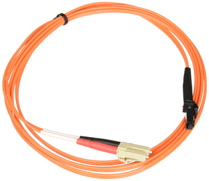 C2G 33182 OM1 Fiber Optic Cable - MTRJ-LC 62.5/125 Duplex Multimode PVC Fiber Cable, Orange (6.6 Feet, 2 Meters)