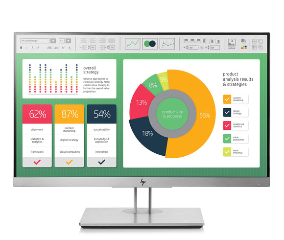 HP EliteDisplay 21.5-Inch Screen LED-Lit Monitor Silver (1FH45AA#ABA)