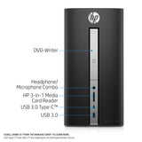 HP Pavilion Desktop Computer, Intel Core i5-7400, 8GB RAM, 1TB Hard Drive, 16GB Intel Optane, Windows 10 (570-p050, Black)