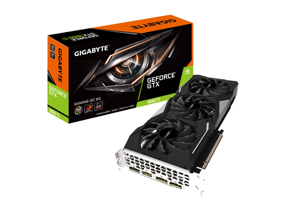 GIGABYTE GeForce GTX 1660 Ti Gaming OC 6G 192-bit GDDR6 DisplayPort 1.4 HDMI 2.0B with Windforce 3X Cooling System Graphic Cards- Gv-N166TGAMING OC-6GD