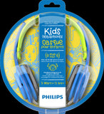 Philips Coolplay Kids On-Ear Headphones - 85dB Volume Limiter - Safer Hearing (SHK2000BL)