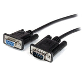 StarTech.com DB9 RS232 Serial Extension Male to Female Cable, 0.5m, Black (MXT10050CMBK)