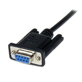 StarTech.com SCNM9FM1MBK DB9 RS232 Serial 9-Pin Null Modem Female to Male Cable, Black