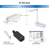 Epson DC-07 Portable Document Camera with USB Connectivity and 1080P Resolution, White