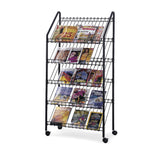 Safco Products 4129CH Mobile Literature Rack, Charcoal