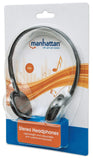 Manhattan 177481 Stereo Headphones with Adjustable Headband Black