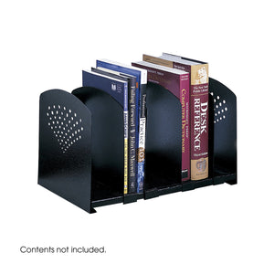 Safco Products 3116BL Five Section Adjustable Bookrack, Black