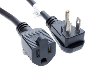 Power Splitter - Power Nema 5-15 - Male - Power Nema 5-15 - Female - Black