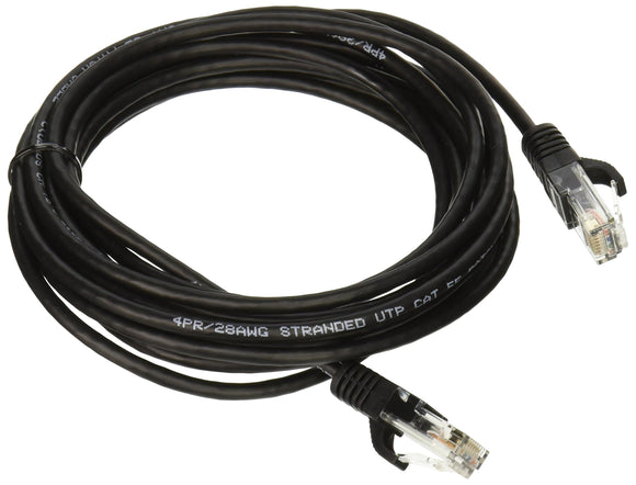 C2G 12-Feet Cat5e Snagless Unshielded (UTP) Slim Network Patch Cable, Black (01067)