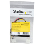 StarTech.com 12in Molex LP4 Power Extension Cable M/F - 4 pin Molex Power Connector - 4 pin Power Extension Cable - LP4 Power Cable (LP4POWEXT12)