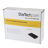 StarTech.com 8 Port Fast Ethernet Switch for 10/100 Desktop Wall Mount Network Switch and 10/100 Desktop Switch DS81072 (Black)