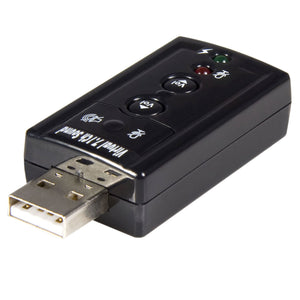 StarTech.com Virtual 7.1 USB Stereo Audio Adapter External Sound Card - Sound Card - Stereo - USB 2.0 - ICUSBAUDIO7