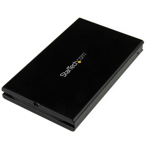 STARTECH USB-C External Hard Drive Enclosure, USB 3.1 Type C, Integrated USB C Cable, SATA 6Gpbs, SSD/HDD Enclosure