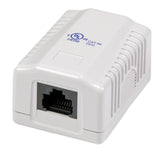 StarTech.com WALLBOX1WH Single Cat5e RJ45 Wall Jack White with Keystone Jack