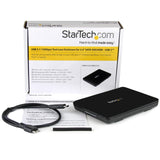 StarTech.com 2.5" USB-C Hard Drive Enclosure - USB 3.1 Type C - Tool-Less - External Hard Drive Case - SSD USB C HDD Enclosure (S251BPU31C3)