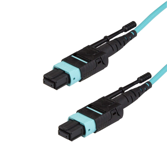 StarTech.com MPO12PL2M MTP Fiber Optic Cable, 6'/2m, OM3, 40Gb, Push/Pull Tab, Plenum, MPO/MTP Connector, Fiber Patch Cable