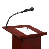 Oklahoma Sound 111PLS-MY Power Plus Floor Sound Lectern, 22-Inch Width x 46-Inch Height x 17-Inch Depth, Mahogany