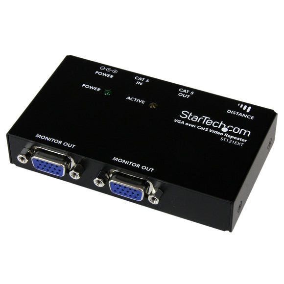 StarTech.com VGA Video Repeater for VGA over CAT5 Extenders - VGA Repeater for Line of ST121 VGA Extenders - 500 ft. 150 m (ST121EXT)