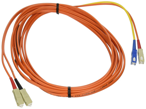 C2G 26998 SC-SC 62.5/125 Mode-Conditioning Fiber Optic Patch Cable, TAA Compliant, Orange (16.4 Feet, 1 Meter) (Made in The USA)