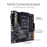 Asus TUF B450M-Pro Gaming AMD Ryzen 3 AM4 DDR4, HDMI, Dual M.2, USB 3.1 Gen 2 and Aura Sync RGB LED Lighting Micro-ATX Motherboard