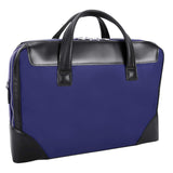 McKlein 18567 USA Harpswell 17" Nylon Dual Compartment Laptop Briefcase Navy