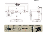 AMER Dual Monitor Stand for up to 32" Displays