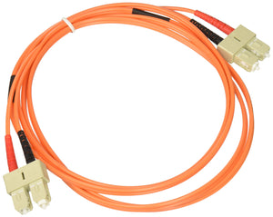 C2G 33002 OM2 Fiber Optic Cable - SC-SC 50/125 Duplex Multimode PVC Fiber Cable, Orange (6.6 Feet, 2 Meters)