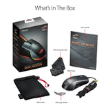 ASUS ROG Pugio Gaming Mouse Aura RGB USB Wired Optical Ergonomic Ambidextrous Gaming Mouse