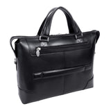 McKlein Arcadia, Top Grain Cowhide Leather, Slim Laptop Briefcase, Black (88765)