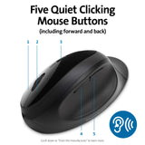 Kensington Pro Fit Ergonomic Wireless Mouse - Black (K75404WW)