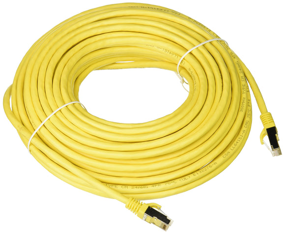 C2G 28703 Cat5e Cable -Snagless Shielded Ethernet Network Patch Cable, Yellow (75 Feet. 22.86 Meters)