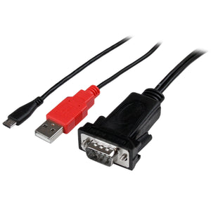 StarTech Micro USB to RS232 DB9 Serial Adapter Cable for Android