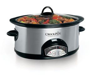 Crock-Pot 6Qt Programmable Slow Cooker, Stainless Steel, Black - SCVP600SS-033