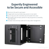 StarTech.com 12U Wall Mount Server Rack Cabinet - 4-Post Adjustable Depth (2" to 20") Network Equipment Enclosure w/ Cable Management (RK1224WALHM)