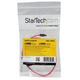 StarTech.com 18in SATA to Left Angle SATA Serial ATA Cable - F/F - SATA Cable - Serial ATA 150/300/600 - SATA (R) to SATA (R) - 1.5 ft - Left-Angled Connector - red - SATA18LA1