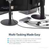 STARTECH Dual Monitor USB C Dock, For Windows Laptops, 4K MST, with 60W Power Delivery (USB PD), Laptop Docking Station