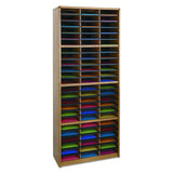 Safco Products 7131MO Value Sorter Literature Organizer, 72 Compartment, Medium Oak