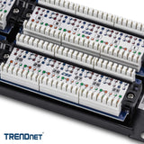 TRENDnet 48-Port Cat5/5e Unshielded Wallmount or Rackmount Patch Panel, Backwards Compatible with CAT 3/4/5 Cabling, TC-P48C5E