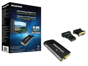 Diamond BVU195 HD USB Display Adapter (DVI and VGA with Included DVI to VGA Adapter)