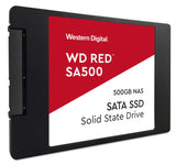 WD Red SA500 NAS 500GB 3D NAND Internal SSD - SATA III 6 GB/S, 2.5"/7mm, Up to 560 MB/S - WDS500G1R0A