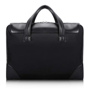 McKlein 18565 USA Harpswell 17" Nylon Dual Compartment Laptop Briefcase Black