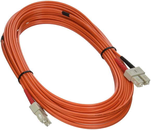 C2G 33010 OM2 Fiber Optic Cable - SC-SC 50/125 Duplex Multimode PVC Fiber Cable, Orange (32.8 Feet, 10 Meters)